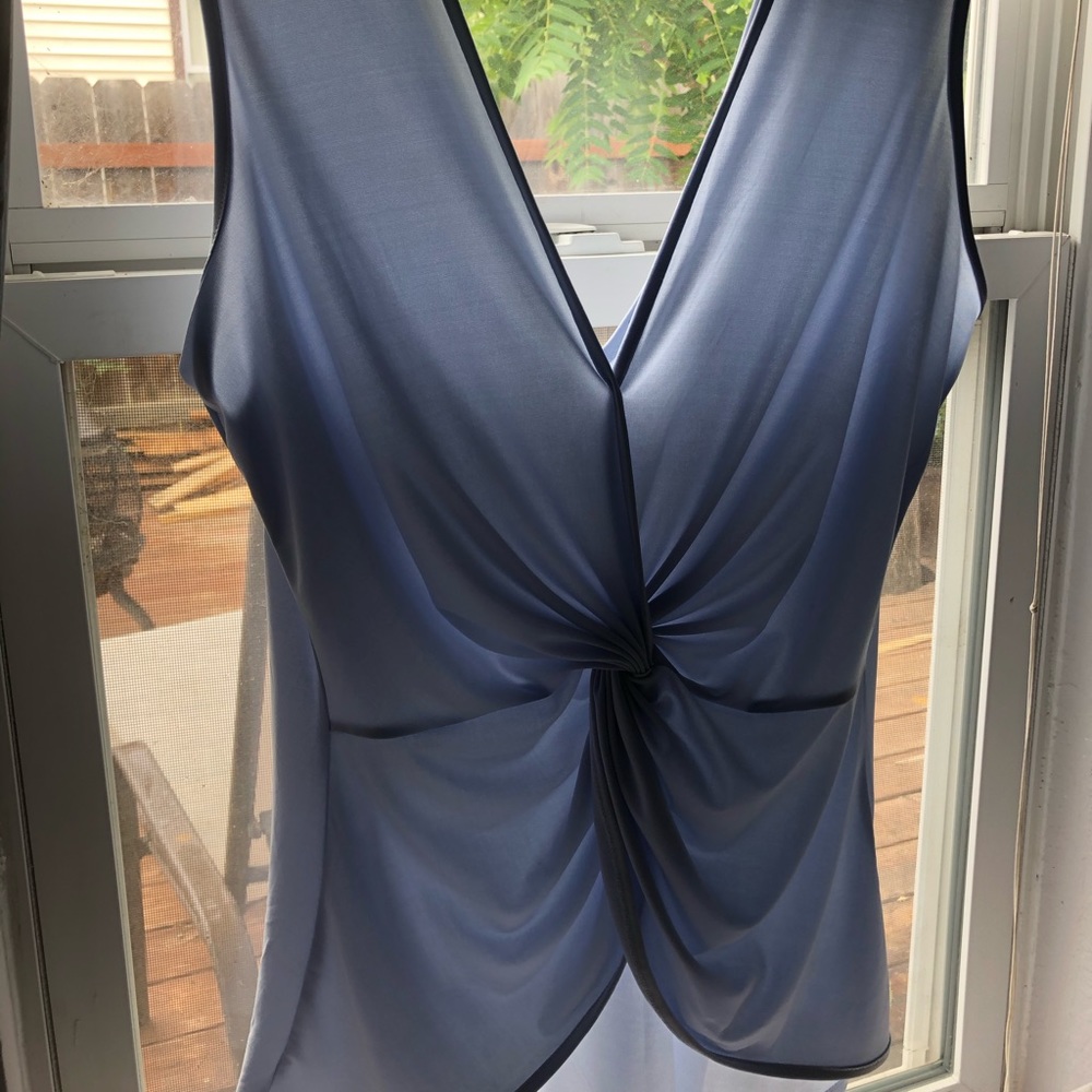 Sleeveless sky blue top
